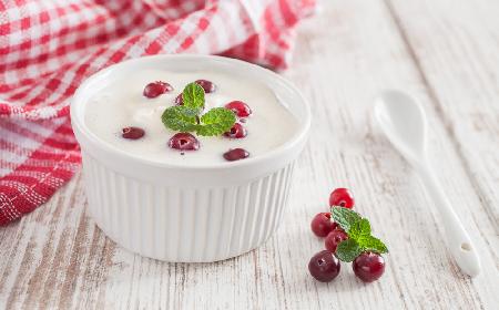 Lody jogurtowe z żurawiną