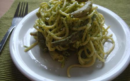 Bezglutenowe spaghetti z fasolką szparagową